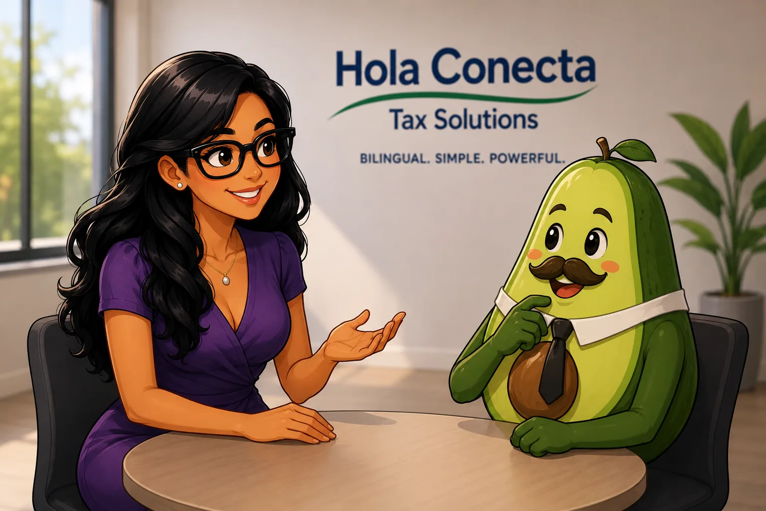 Profesional de impuestos bilingüe conociendo Conecta como alternativa a TaxDome para oficinas independientes